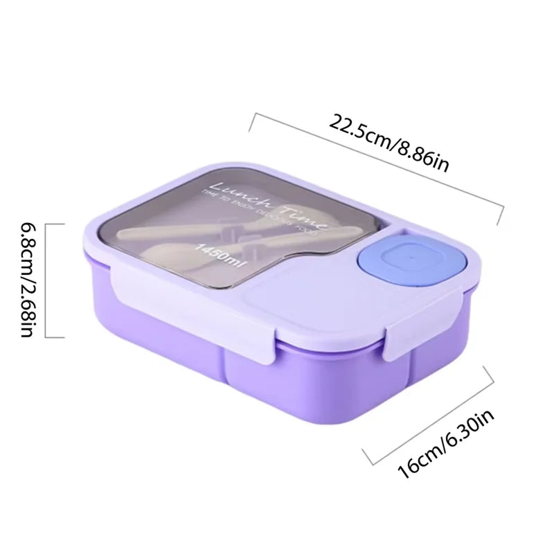 HaitScor Kids Insulated & Leakproof 3-Compartment Lunch Box