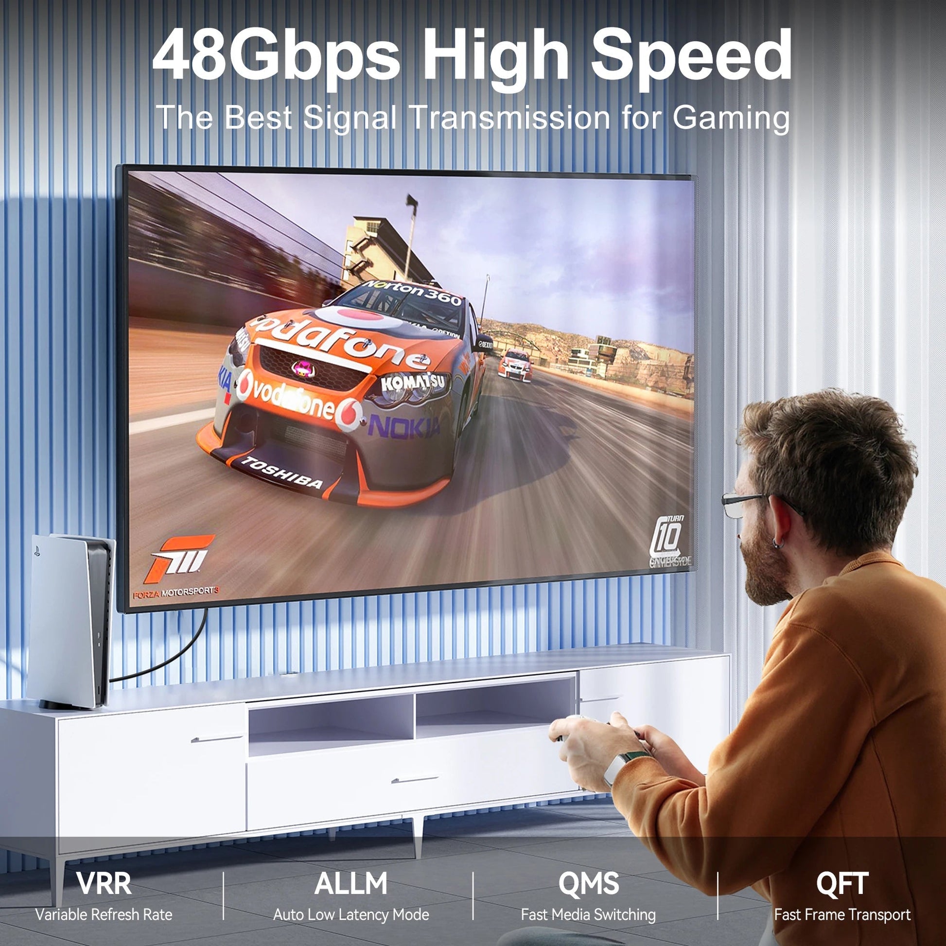 HimiBlixa HDMI 2.1 48Gbps 8K 60Hz 4K 120Hz Cable