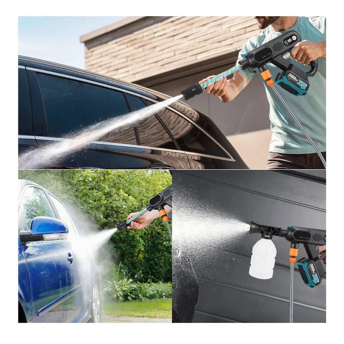 HistBeaz 3500W Cordless Pressure Washer - 220 Bar Portable Cleaning