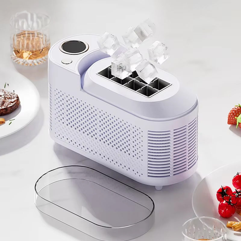 IcyBaxu Portable Countertop Ice Maker – 26lbs Daily Yield, 9 Bullet Cubes in 6 Mins & Self-Clean