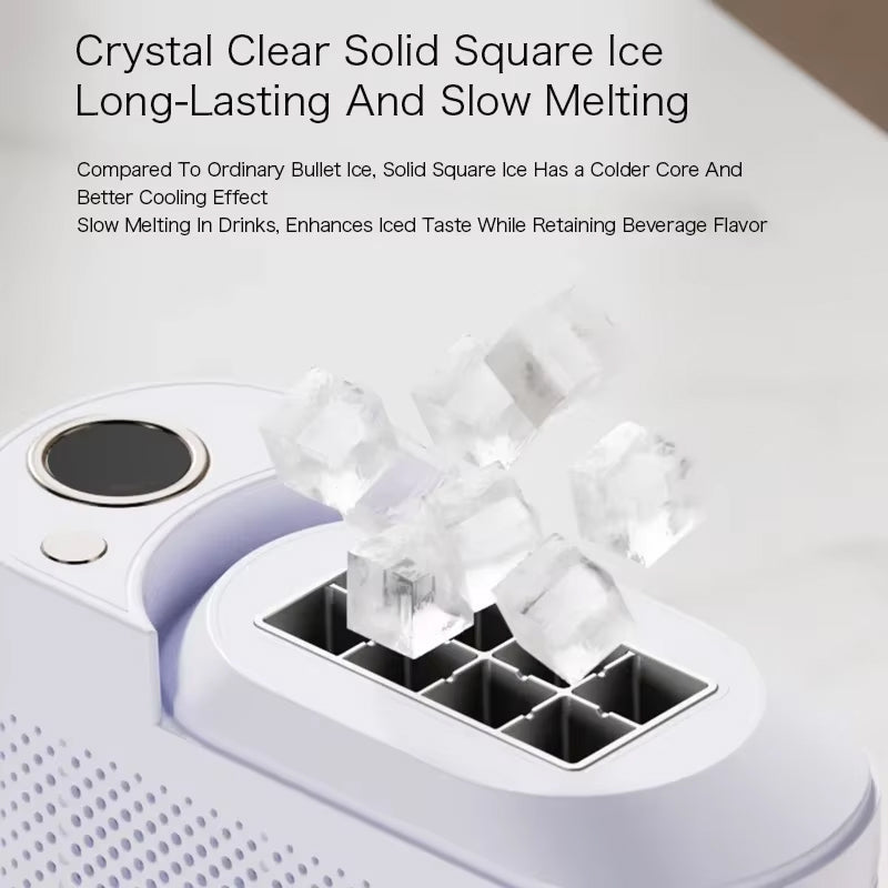 IcyBaxu Portable Countertop Ice Maker – 26lbs Daily Yield, 9 Bullet Cubes in 6 Mins & Self-Clean