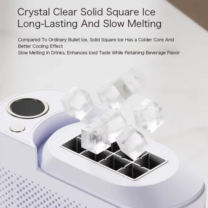 IcyBaxu Portable Countertop Ice Maker – 26lbs Daily Yield, 9 Bullet Cubes in 6 Mins & Self-Clean