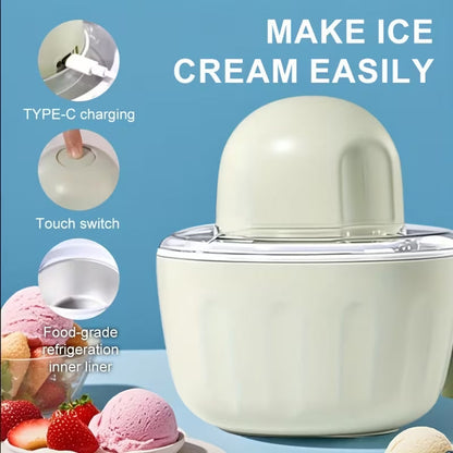 IcyMexi Automatic Ice Cream Maker – 1.5L High Capacity, 20-Min Rapid Freezing & BPA-Free Design