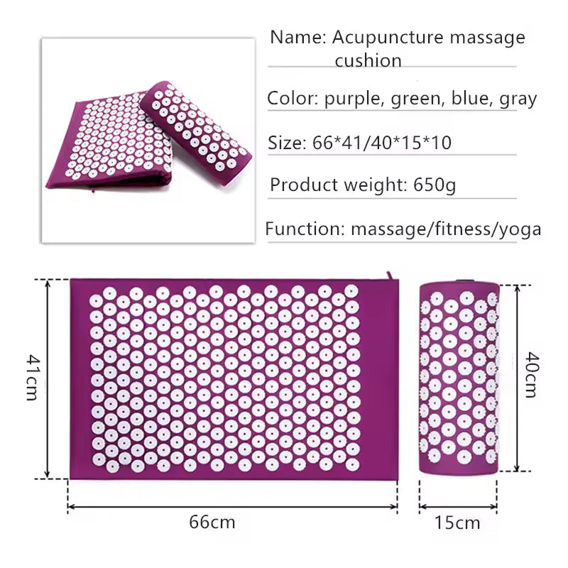 MattBoxi Acupressure Mat and Pillow Set for Back Pain Relief