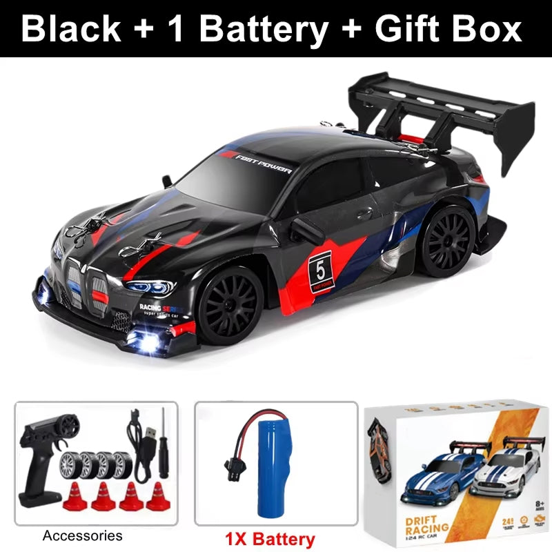 SkidFlux 4WD High-Speed RC Drift Car with LED Lights
