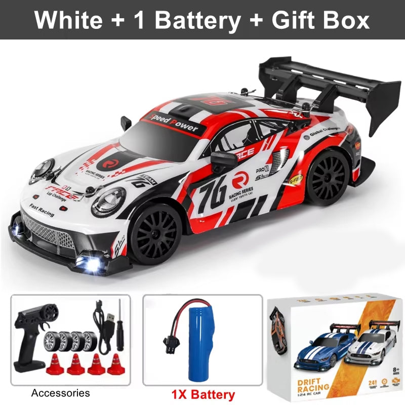 SkidFlux 4WD High-Speed RC Drift Car with LED Lights