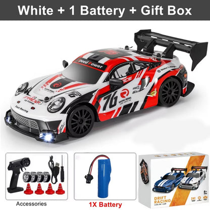 SkidFlux 4WD High-Speed RC Drift Car with LED Lights
