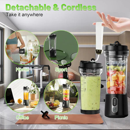 JucySpin 180W Portable Blender for Smoothies & Shakes