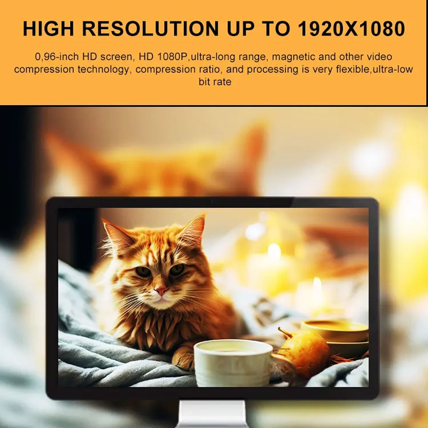 KITTITREK 1080P HD Pet Camera with 160° Wide-Angle Lens