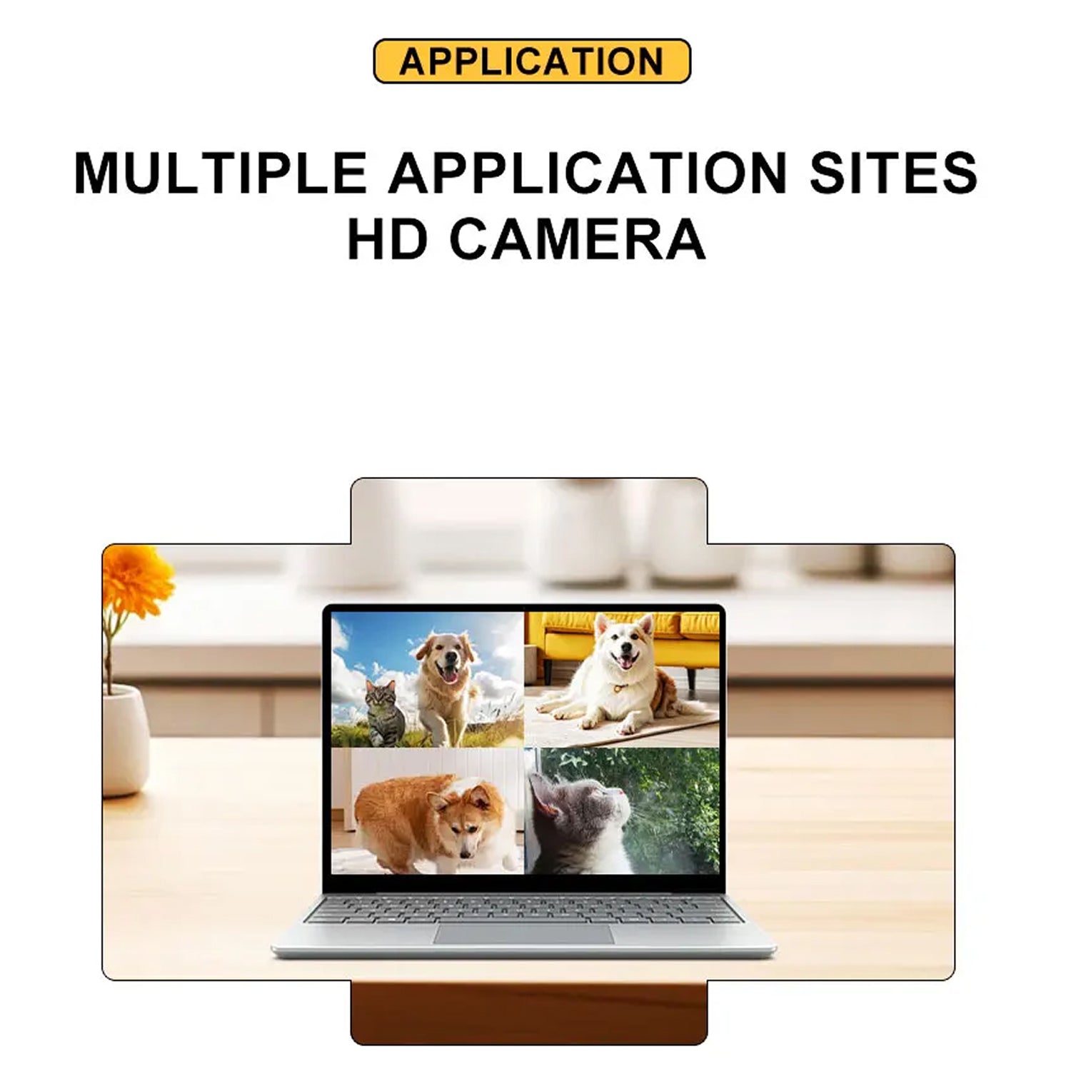 KITTITREK 1080P HD Pet Camera with 160° Wide-Angle Lens