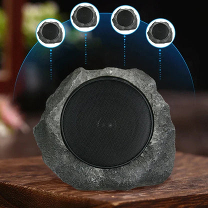 LarnClis Waterproof Rock Garden Speaker with Solar Charging