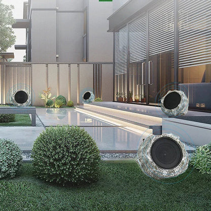 LarnClis Waterproof Rock Garden Speaker with Solar Charging