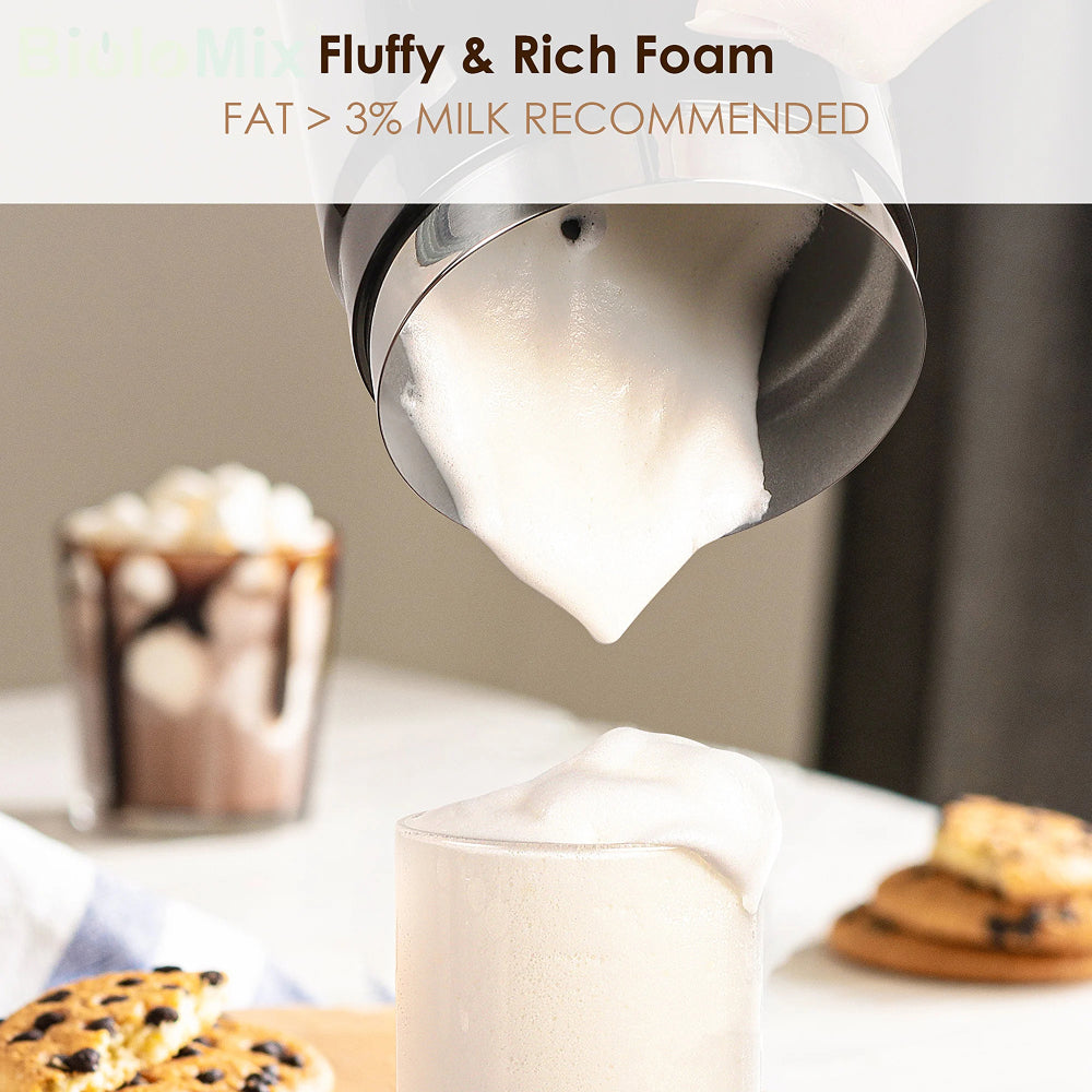 LicoBash Milk Frother with LED Display and 5 Drink Modes