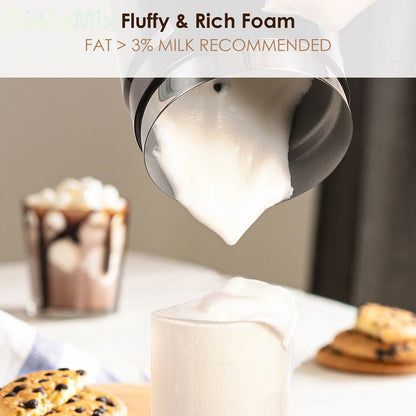 LicoBash Milk Frother with LED Display and 5 Drink Modes