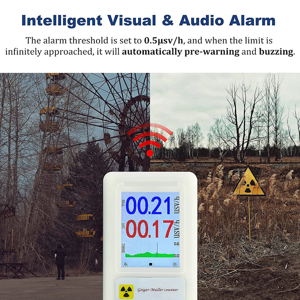 LideAlax Portable Geiger Counter Radiation Dosimeter