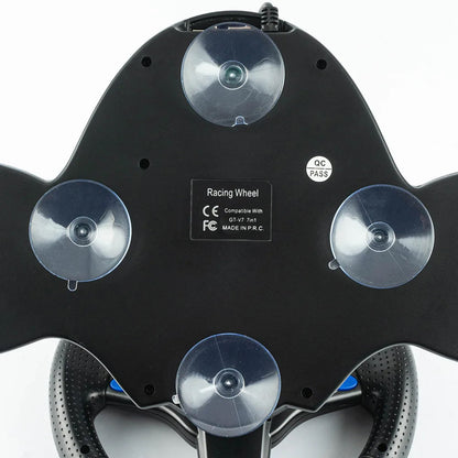 LiroSpio 7-in-1 Universal Gaming Steering Wheel with Linear Pedals