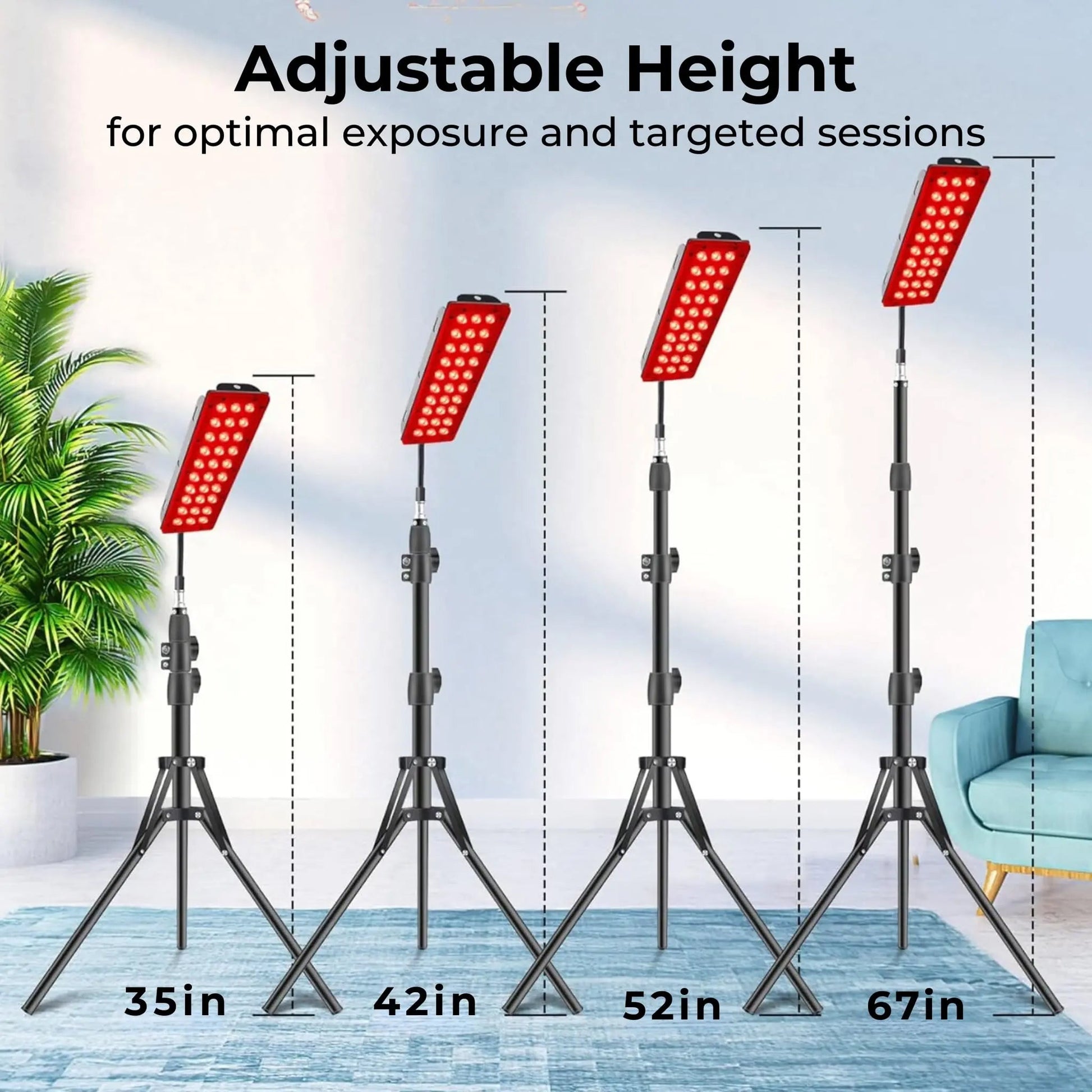 Lumorayvi Red Light Therapy Lamp with Stand Dual Wavelength Deep Tissue Relief