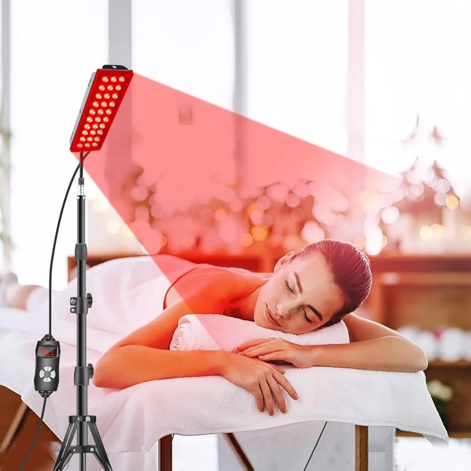 Lumorayvi Red Light Therapy Lamp with Stand Dual Wavelength Deep Tissue Relief