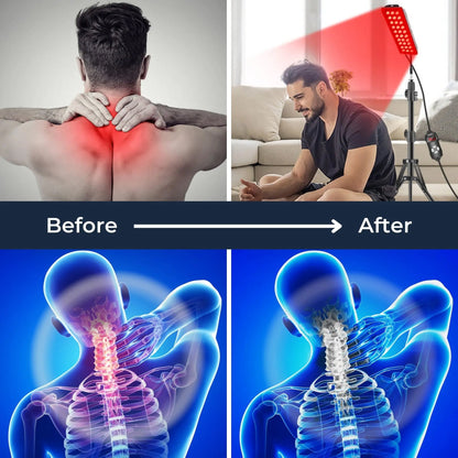 Lumorayvi Red Light Therapy Lamp with Stand Dual Wavelength Deep Tissue Relief