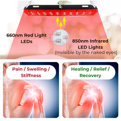 Lumorayvi Red Light Therapy Lamp with Stand Dual Wavelength Deep Tissue Relief