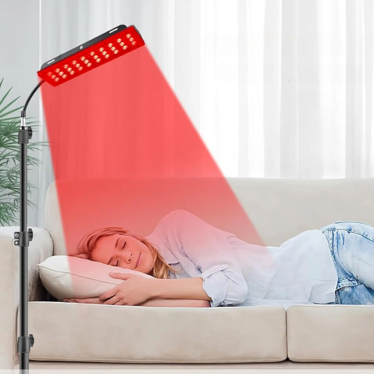Lumorayvi Red Light Therapy Lamp with Stand Dual Wavelength Deep Tissue Relief
