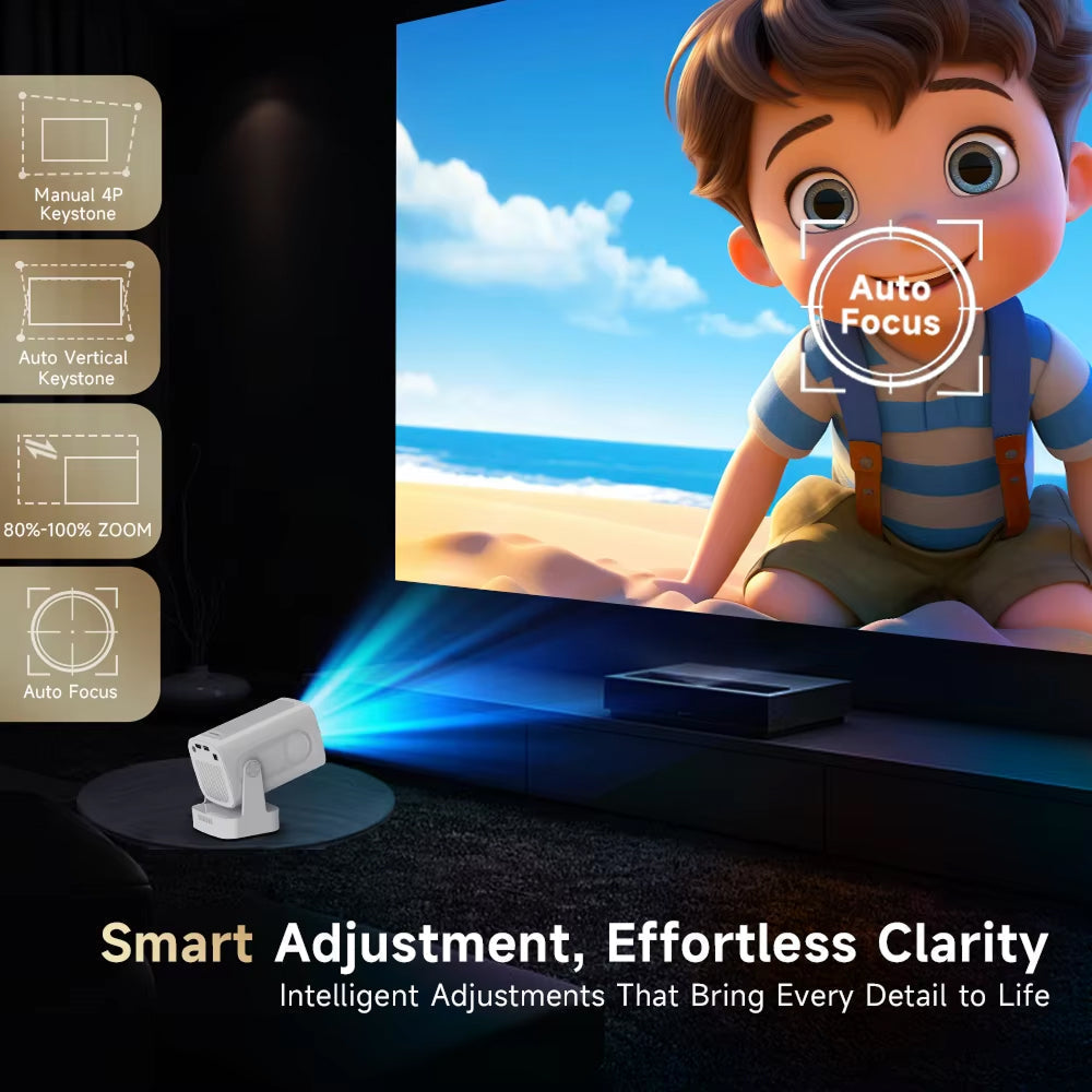 LuxovBeam Portable Outdoor Projector WiFi 6 Android 11