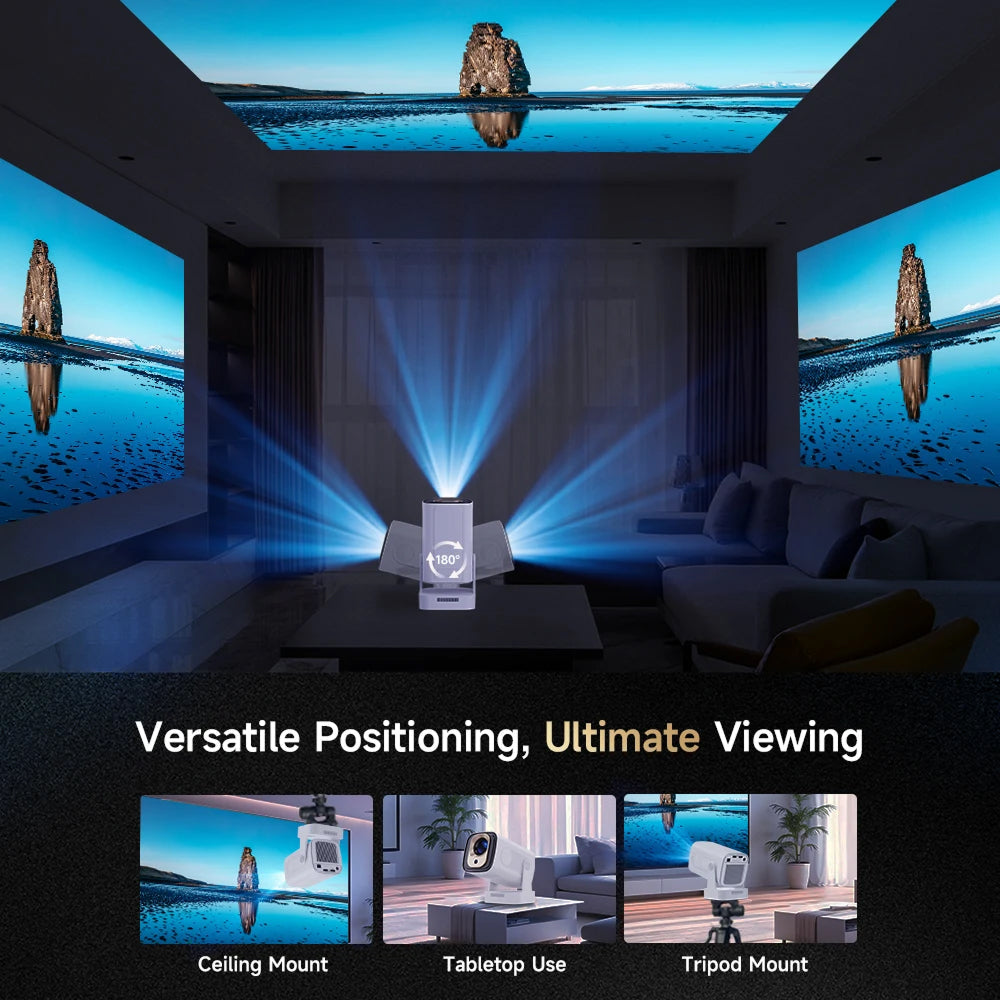 LuxovBeam Portable Outdoor Projector WiFi 6 Android 11