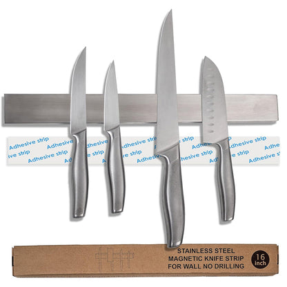 LynTensi No-Drill Magnetic Knife Holder | 304 Stainless Steel Organizer