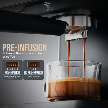 MelaZost 20-Bar Espresso Machine with Steam Wand