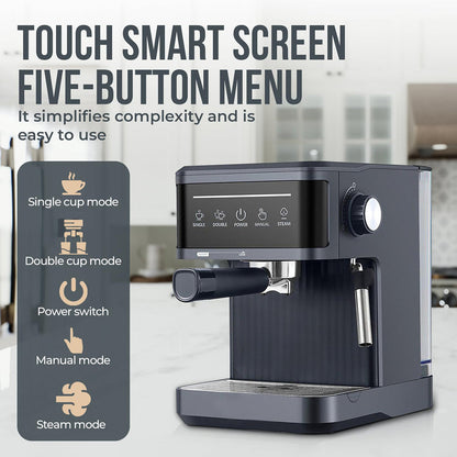 MelaZost 20-Bar Espresso Machine with Steam Wand