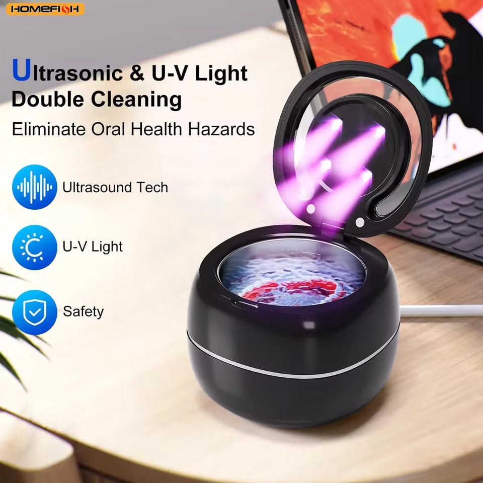 Professional 42,000Hz Ultrasonic Dental Cleaner for Retainers & Jewellery