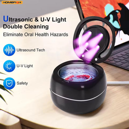 Professional 42,000Hz Ultrasonic Dental Cleaner for Retainers & Jewellery