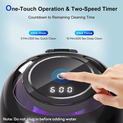 Professional 42,000Hz Ultrasonic Dental Cleaner for Retainers & Jewellery