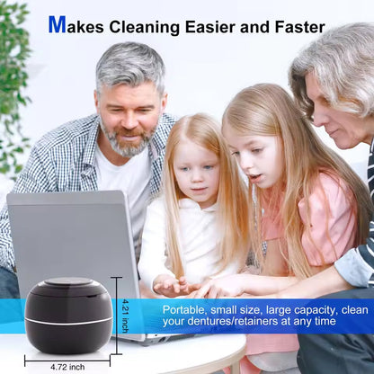 Professional 42,000Hz Ultrasonic Dental Cleaner for Retainers & Jewellery
