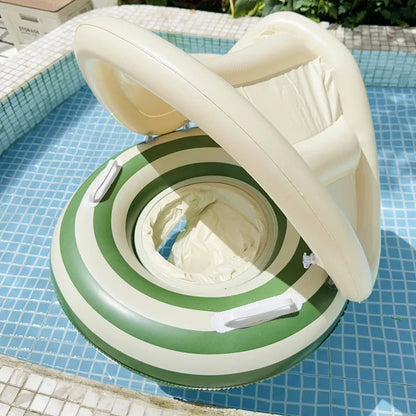 MofisCox Smart Baby Swimming Float with Sun Canopy & Anti-Flip Seat