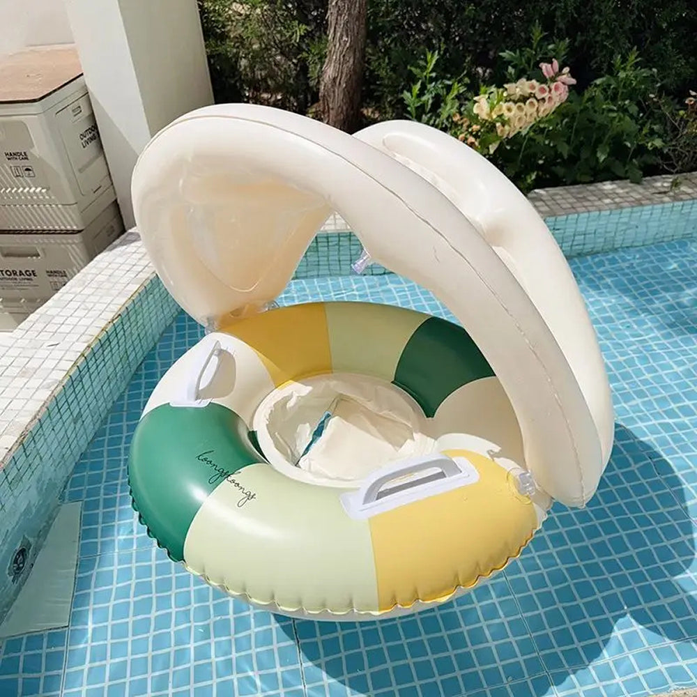 MofisCox Smart Baby Swimming Float with Sun Canopy & Anti-Flip Seat