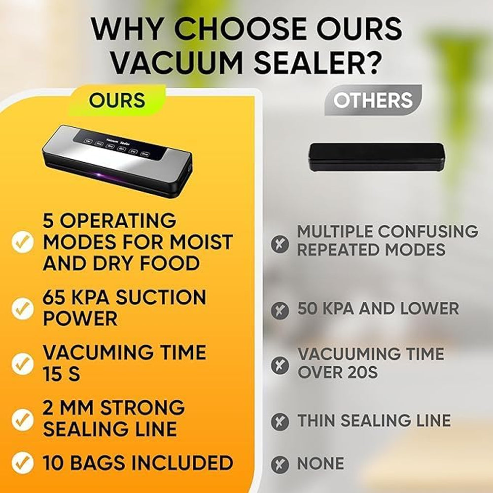 NanadMixi Professional 65KPa UV Vacuum Sealer Machine