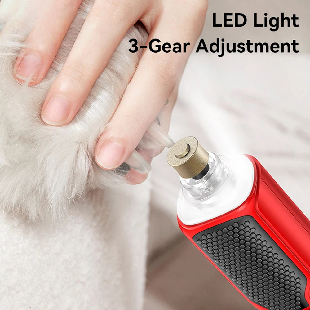 NaxiGriva 7-Speed Dog Nail Grinder with 3-Gear LED Light