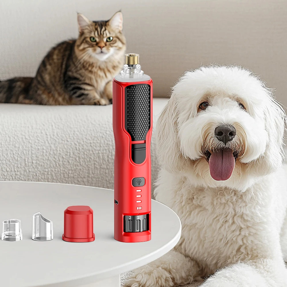 NaxiGriva 7-Speed Dog Nail Grinder with 3-Gear LED Light