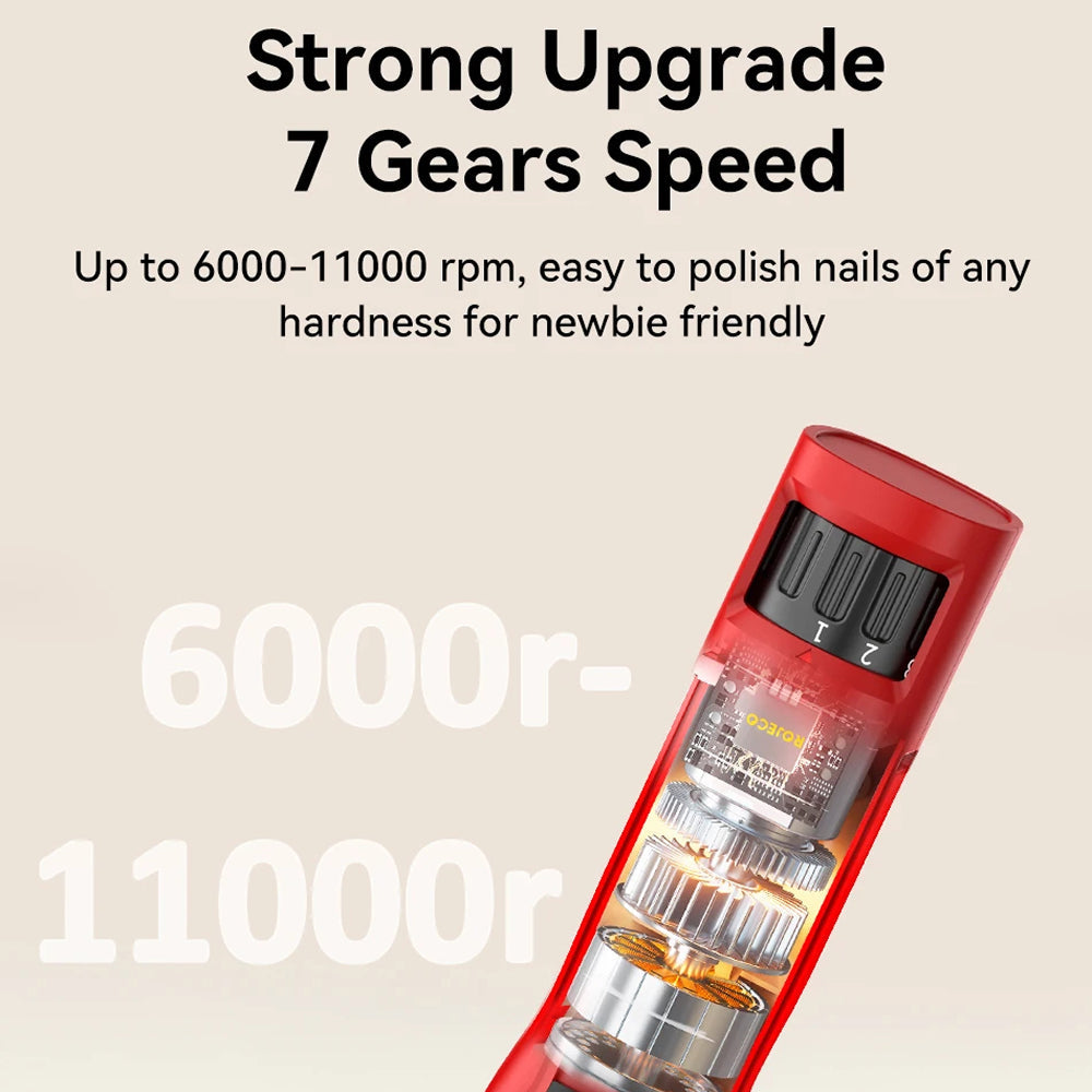 NaxiGriva 7-Speed Dog Nail Grinder with 3-Gear LED Light