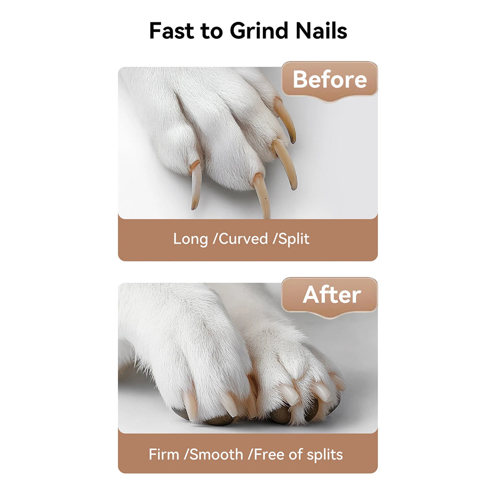NaxiGriva 7-Speed Dog Nail Grinder with 3-Gear LED Light