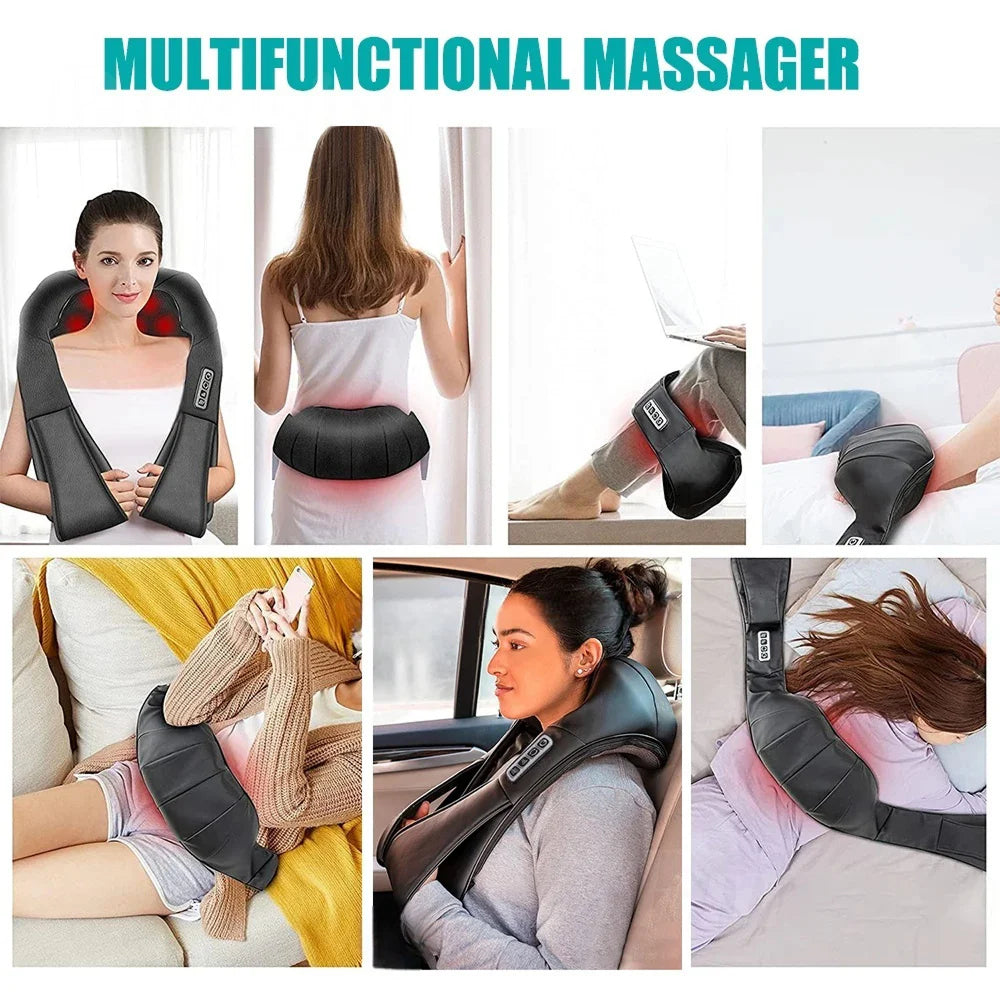 NekiMaxiv Deep Tissue Shiatsu Neck and Shoulder Massager with Heat