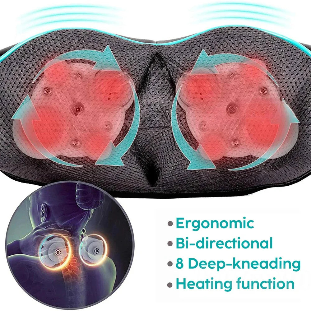 NekiMaxiv Deep Tissue Shiatsu Neck and Shoulder Massager with Heat