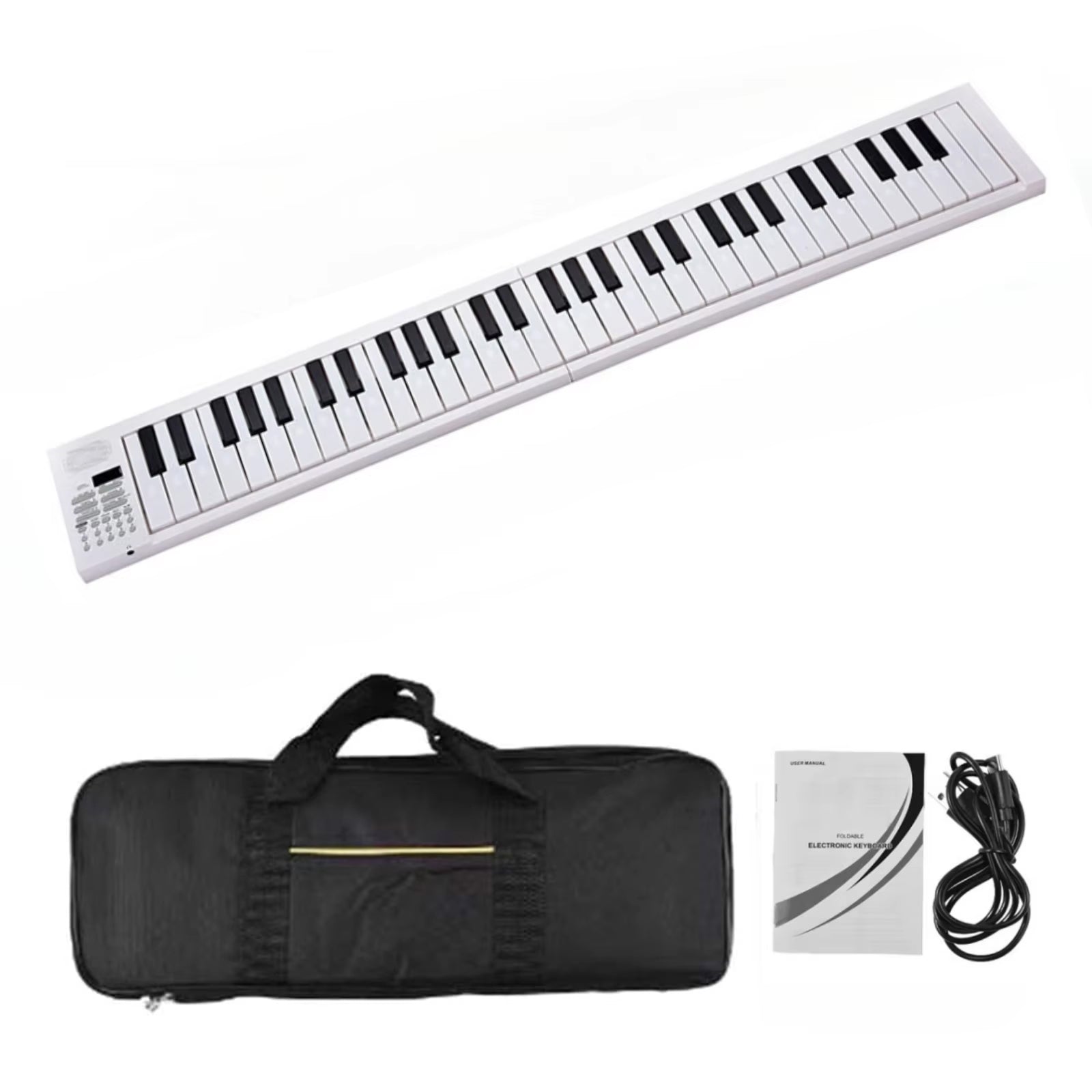 NoteArop Foldable 61-Key Portable Digital Piano