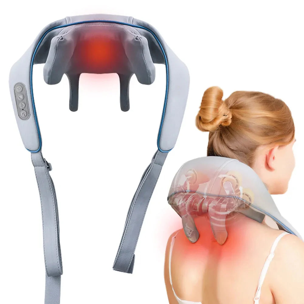 NuroSeri 6D Shiatsu Neck and Shoulder Massager with Heat Therapy