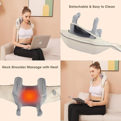 NuroSeri 6D Shiatsu Neck and Shoulder Massager with Heat Therapy