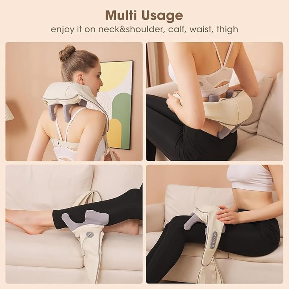 NuroSeri 6D Shiatsu Neck and Shoulder Massager with Heat Therapy