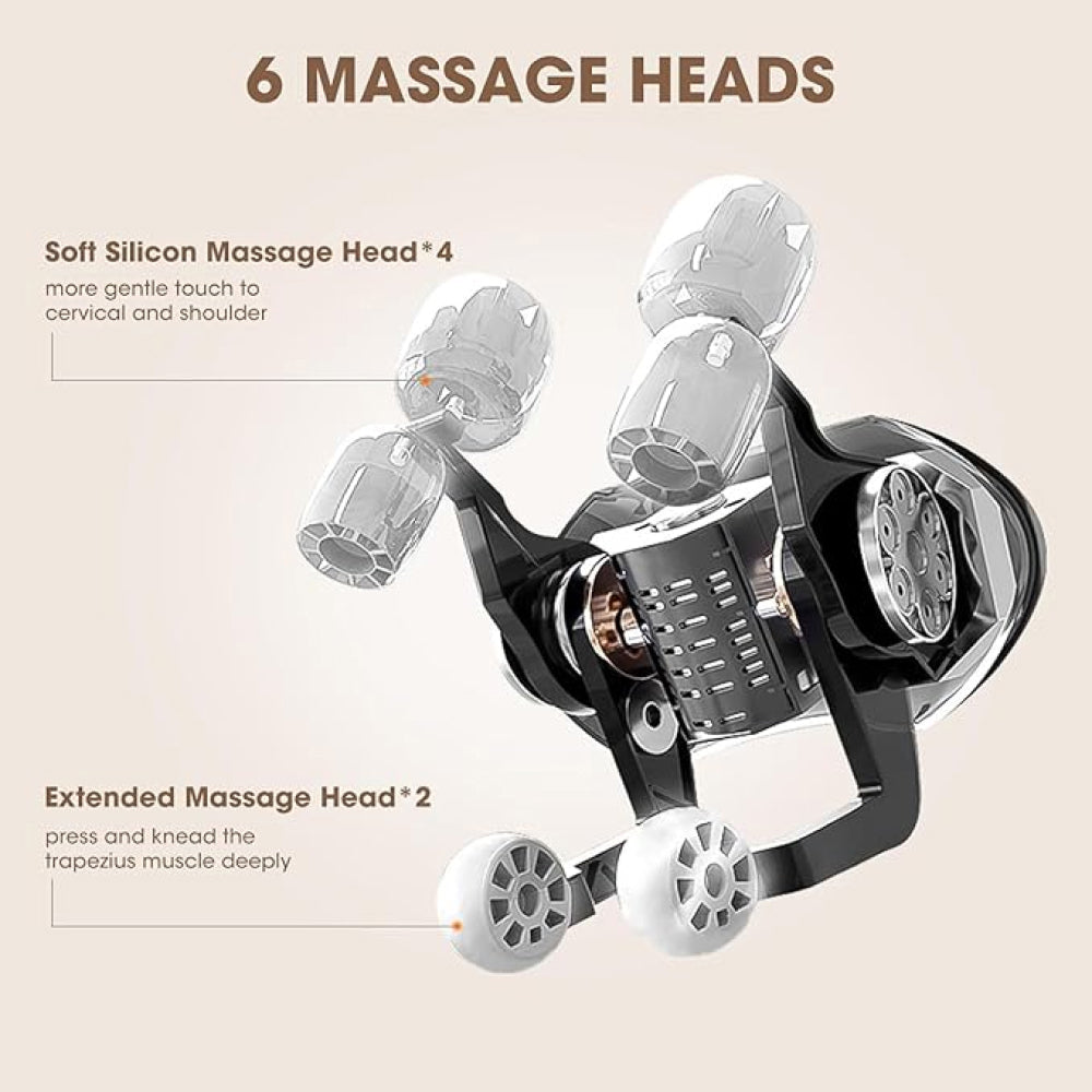 NuroSeri 6D Shiatsu Neck and Shoulder Massager with Heat Therapy