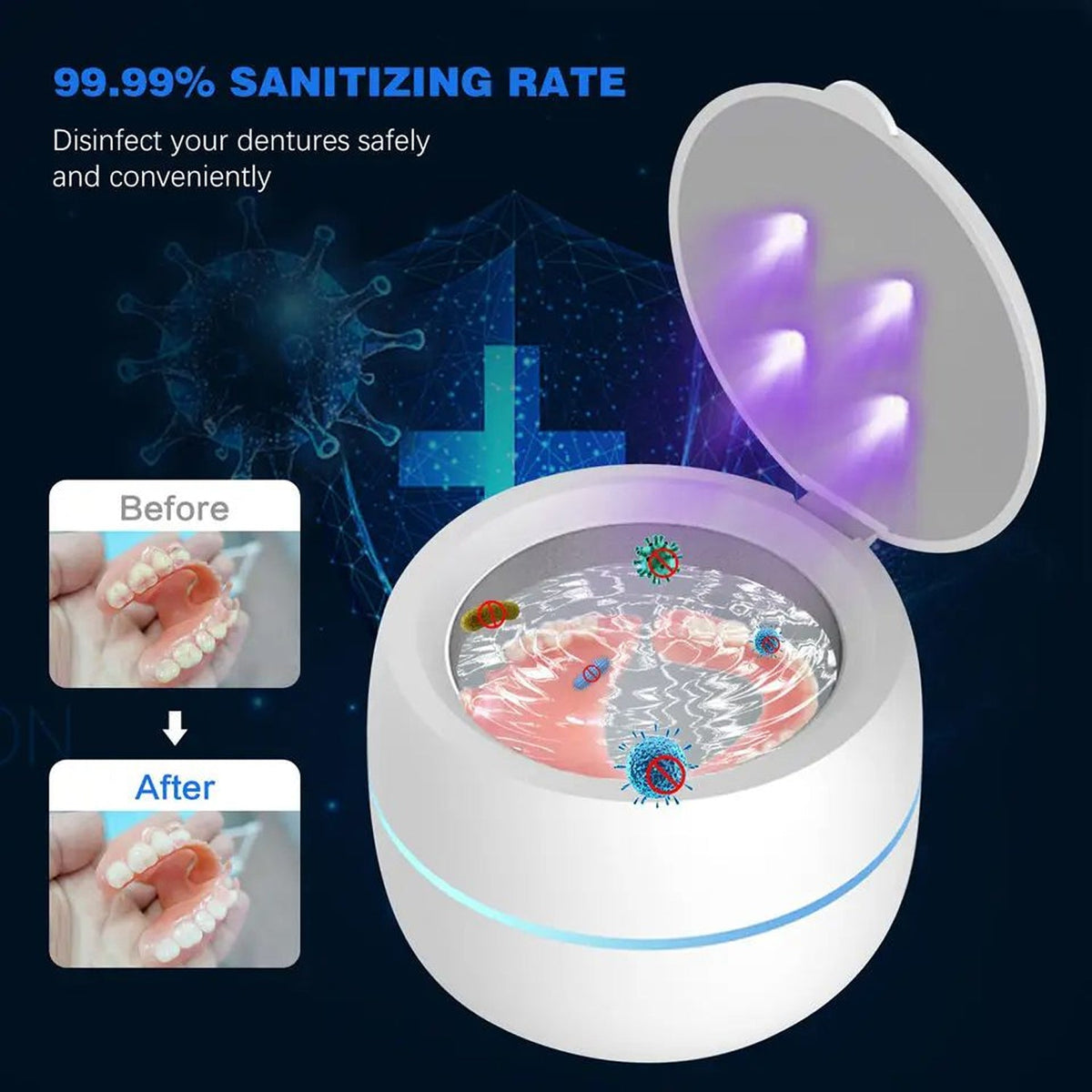 OsicClear 42kHz Ultrasonic and UVC Dental Cleaner