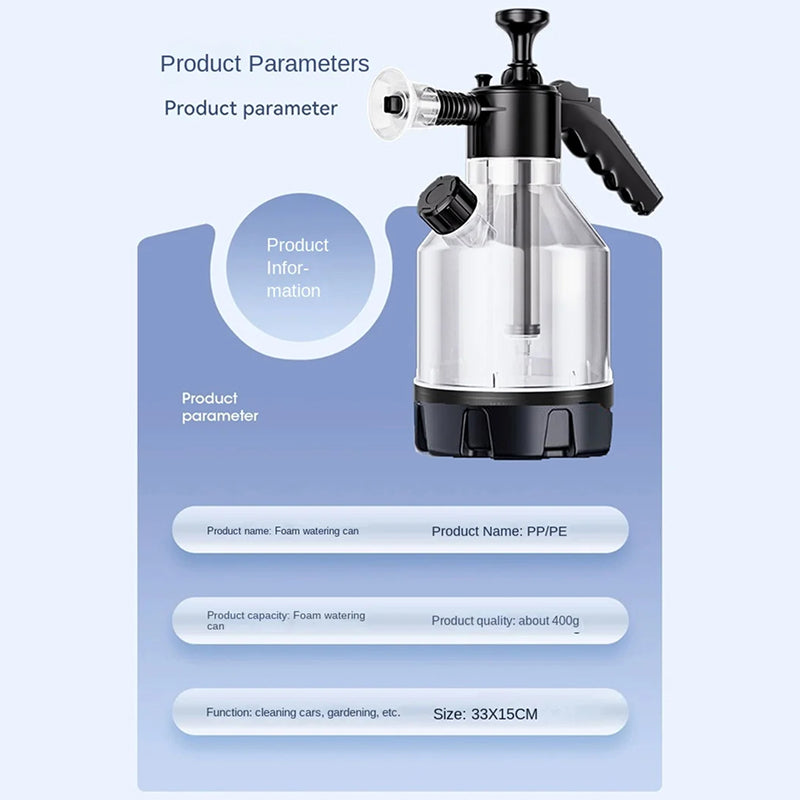 OvaEclat Manual Foam Cannon - 2.5L Capacity Detailing Sprayer